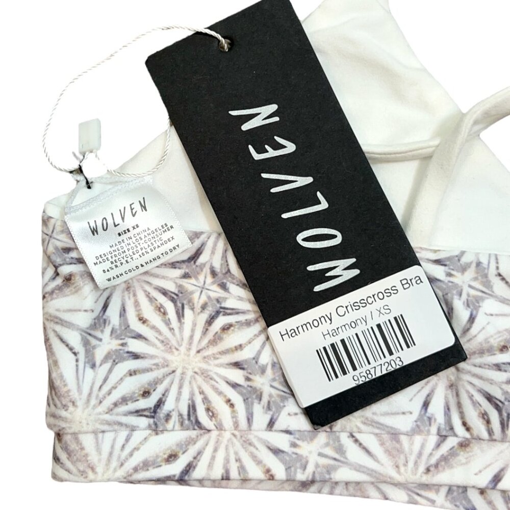 Wolven Harmony Criss Cross Bra Top XS New - Picture 3 of 3
